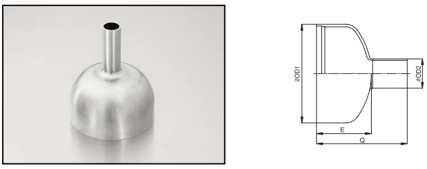 TKF TK-FUJINKIN TKSCT 富士金 管帽變徑 (Pipe 尺寸)參數