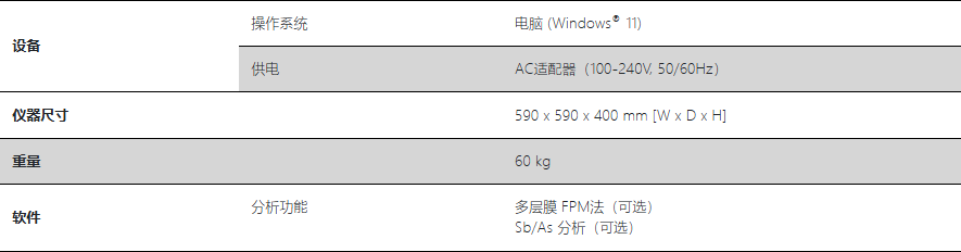 HORIBA MESA-50KX射線熒光分析儀參數(shù)